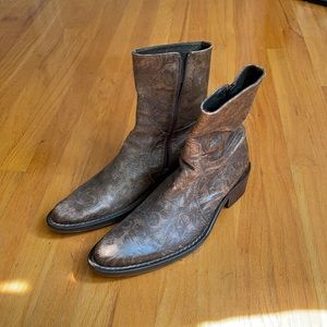 Vintage embossed cowboy boots